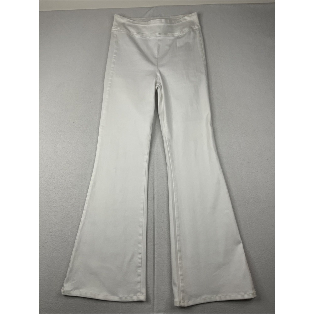 FRAME The Jet Set Flare Pants White Stretch High Rise Pull On Womens 2 JSFL632